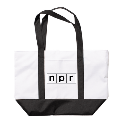 NPR Logo Giant Zipper Top Tote Bag