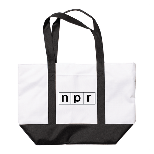 NPR Logo Giant Zipper Top Tote Bag