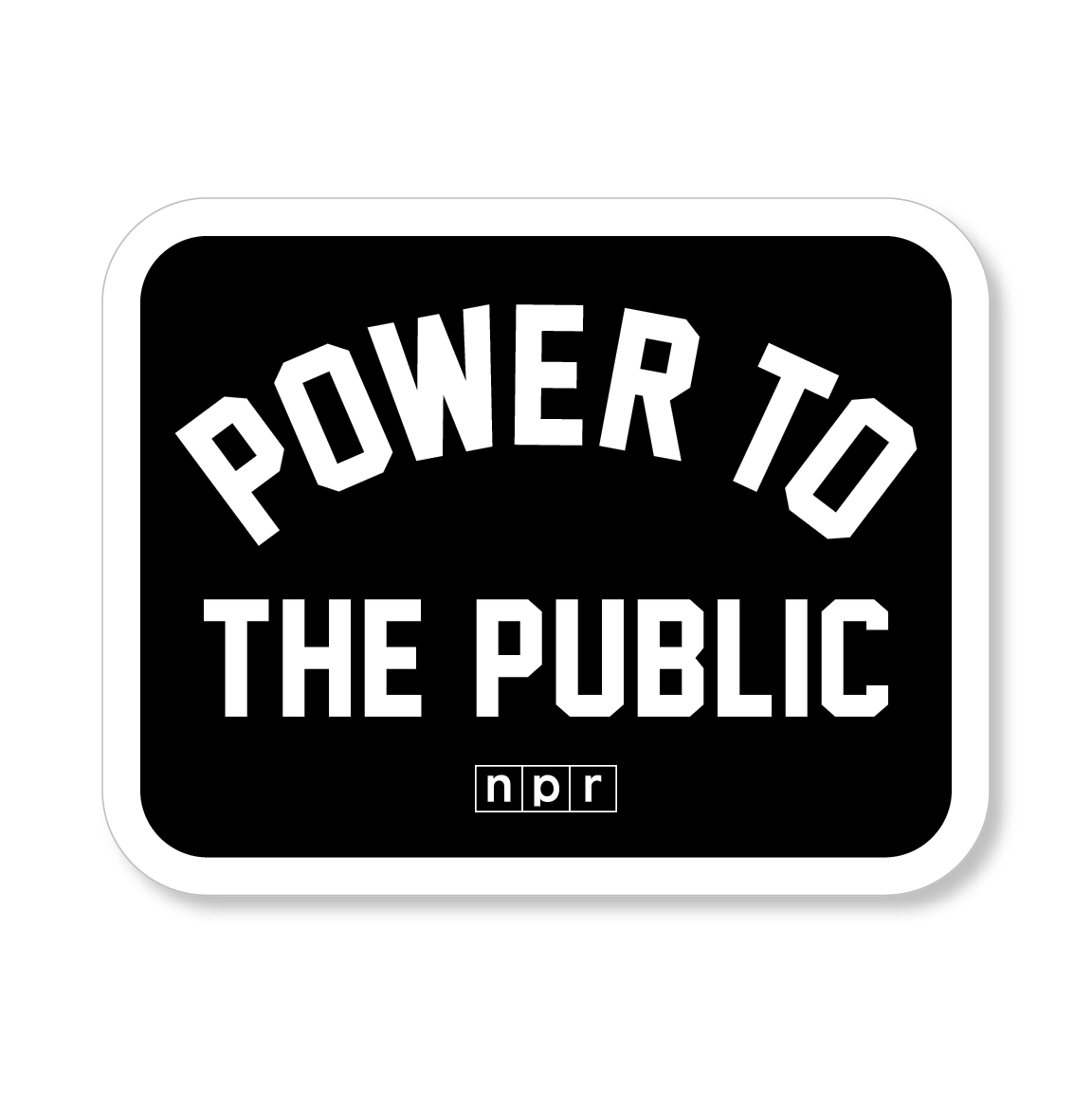 Power to the Public Sticker