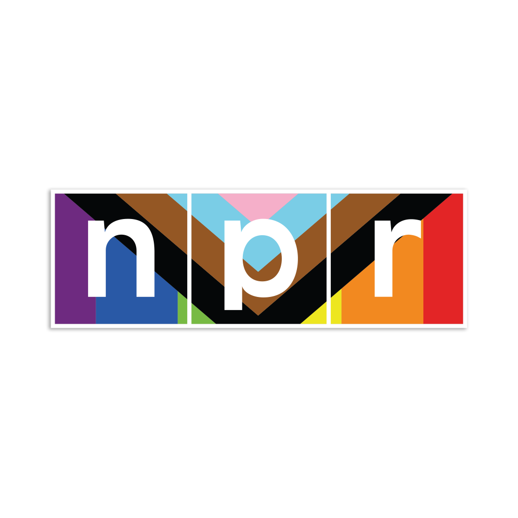 NPR Progress Pride Logo Sticker