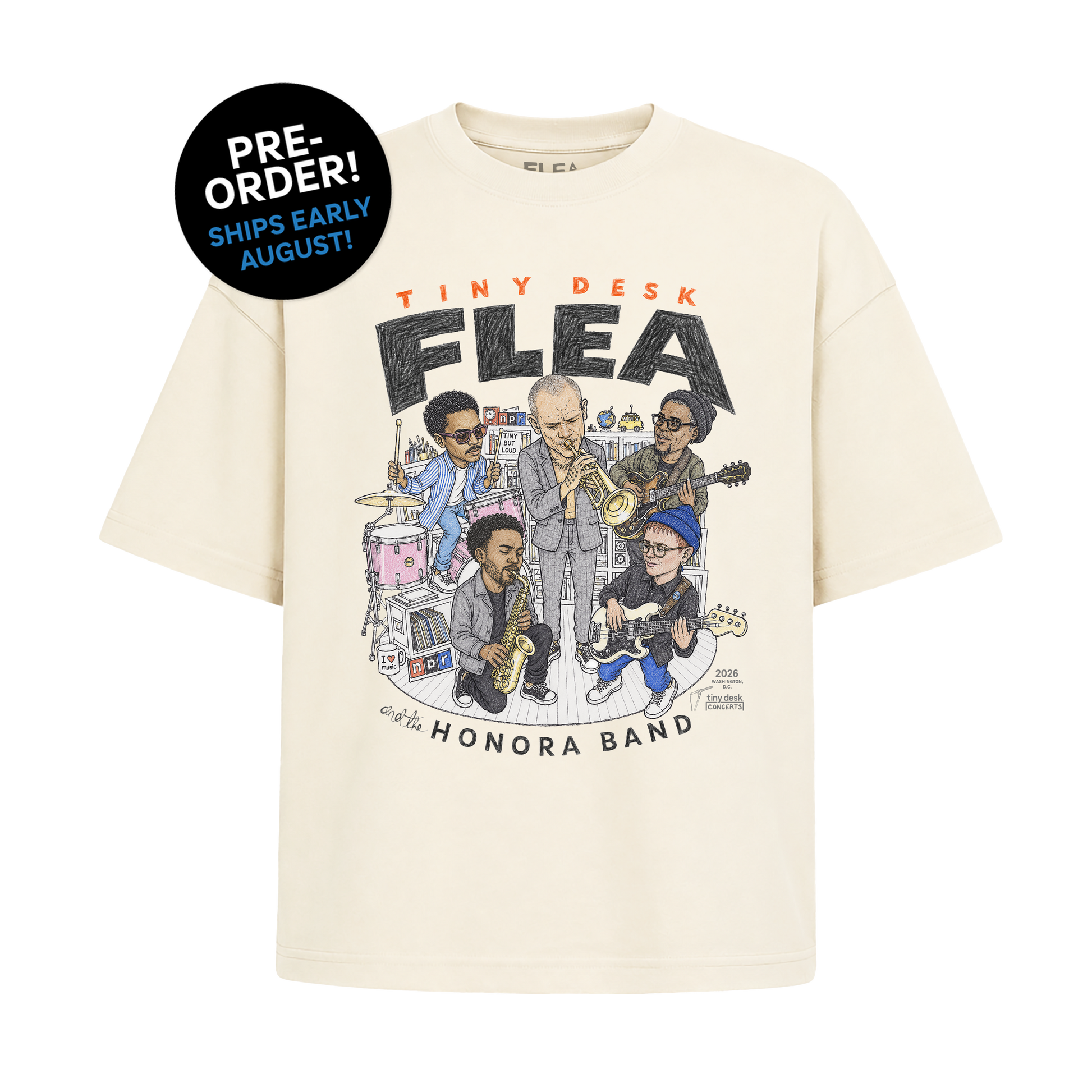 Tiny Desk Concerts Flea x NPR T-Shirt – National Public Radio, Inc. Tiny Desk Concerts Flea x NPR T-Shirt – National Public Radio, Inc.