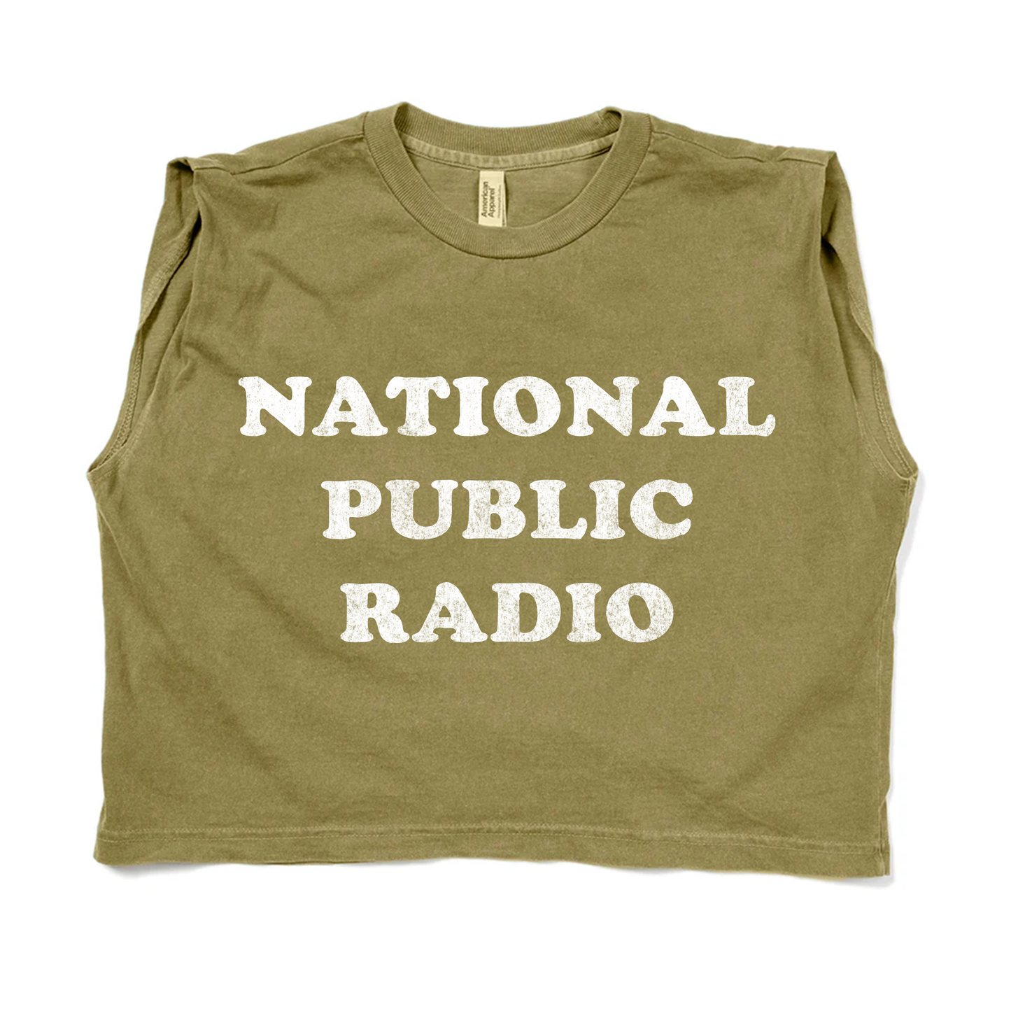 NPR Retro 70s Cooper Muscle Crop Women's Tee