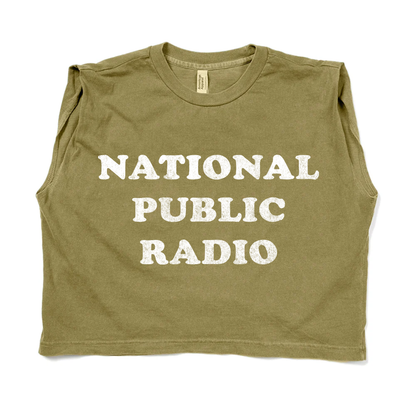 NPR Retro 70s Cooper Muscle Crop Women's Tee