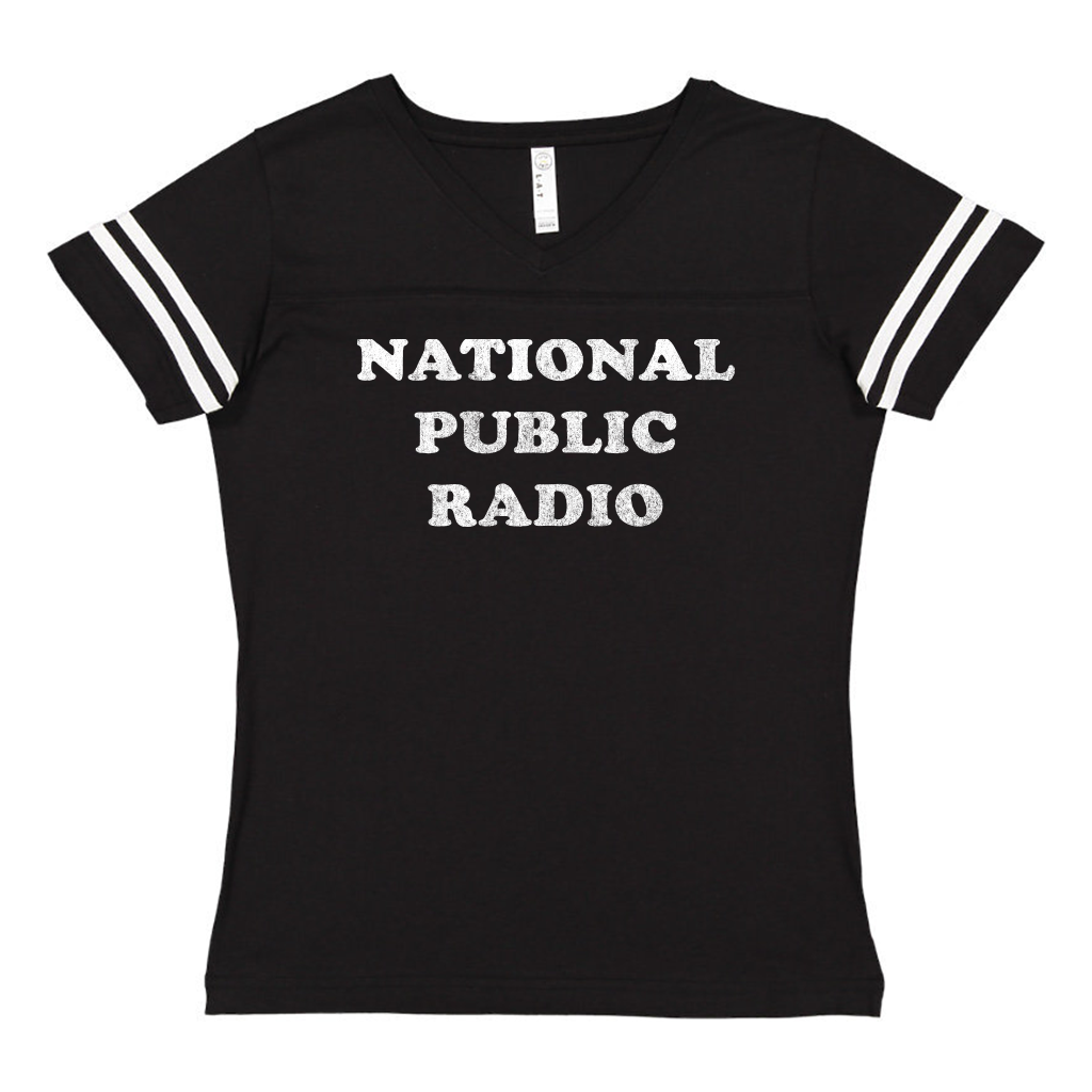 NPR Retro 70s Cooper Football Jersey Women's V-Neck Tee