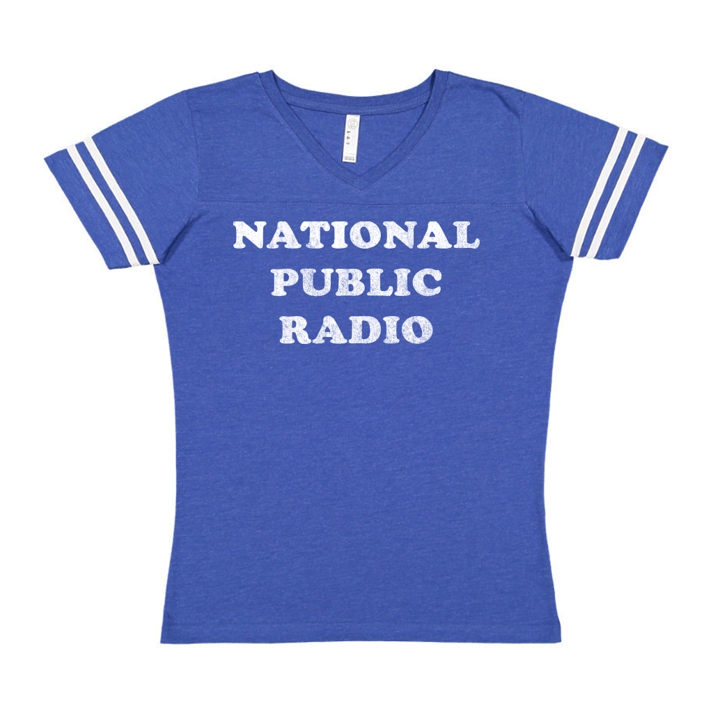 NPR Retro 70s Cooper Football Jersey Women's V-Neck Tee