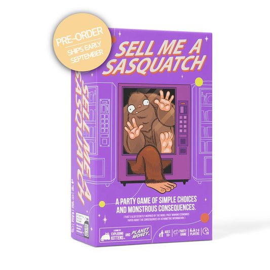 *PRE-ORDER* Planet Money SELL ME A SASQUATCH Board game - SHIPS EARLY SEPT.