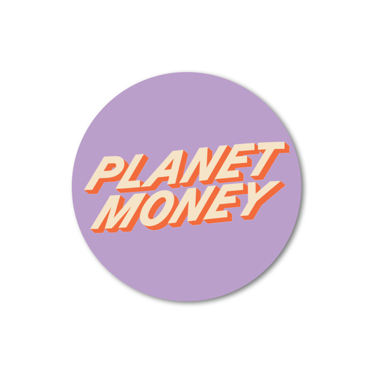 Planet Money Text Logo Sticker