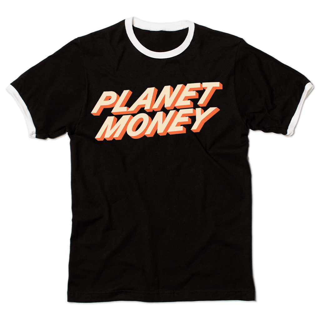 Planet Money Text Logo Ringer Tee