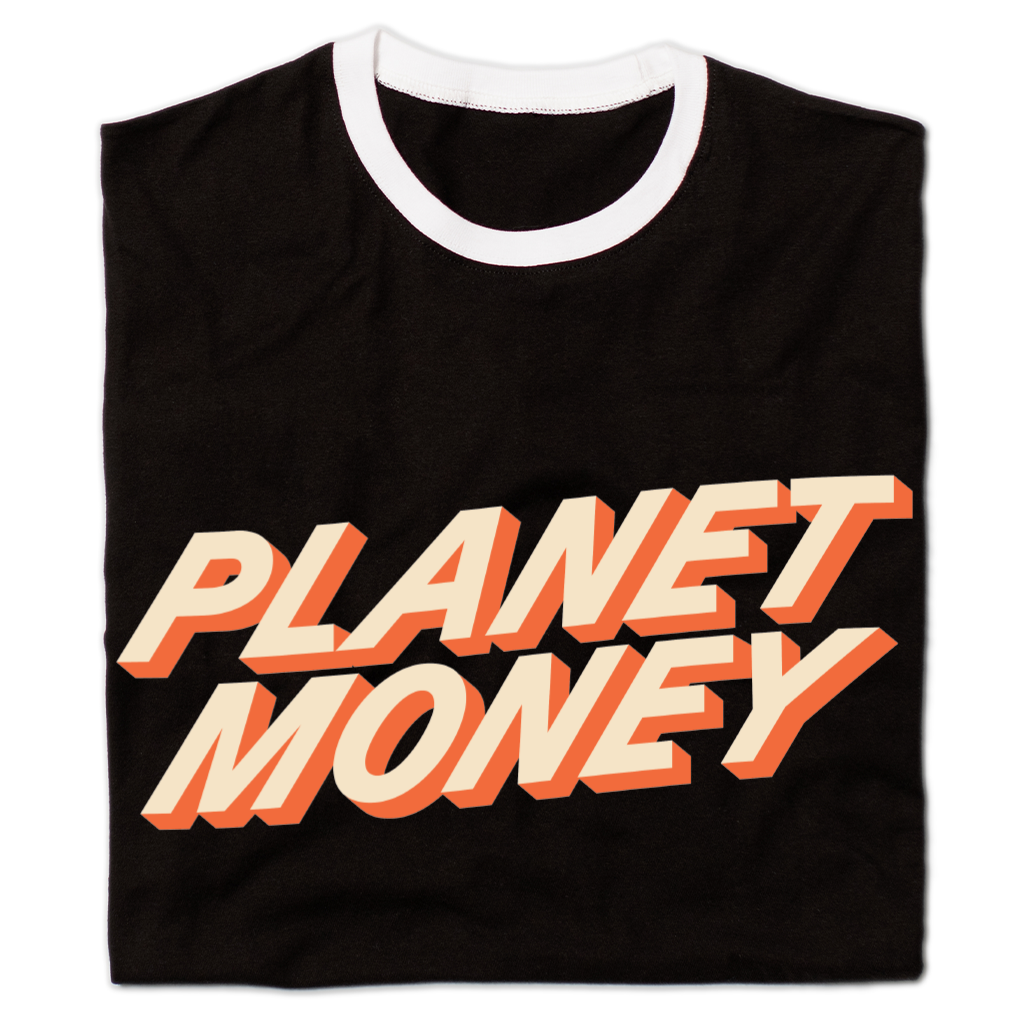 Planet Money Text Logo Ringer Tee