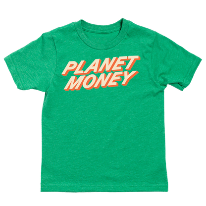 Planet Money Text Logo Kids Tee