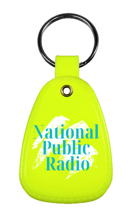 NPR Brushstroke Logo Saddle Keychain