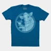 Blue tee with white Planet Money cow