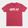 Red tee with white NPR logo