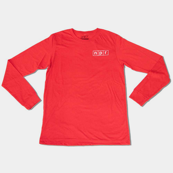 Red long sleeve with white NPR logo