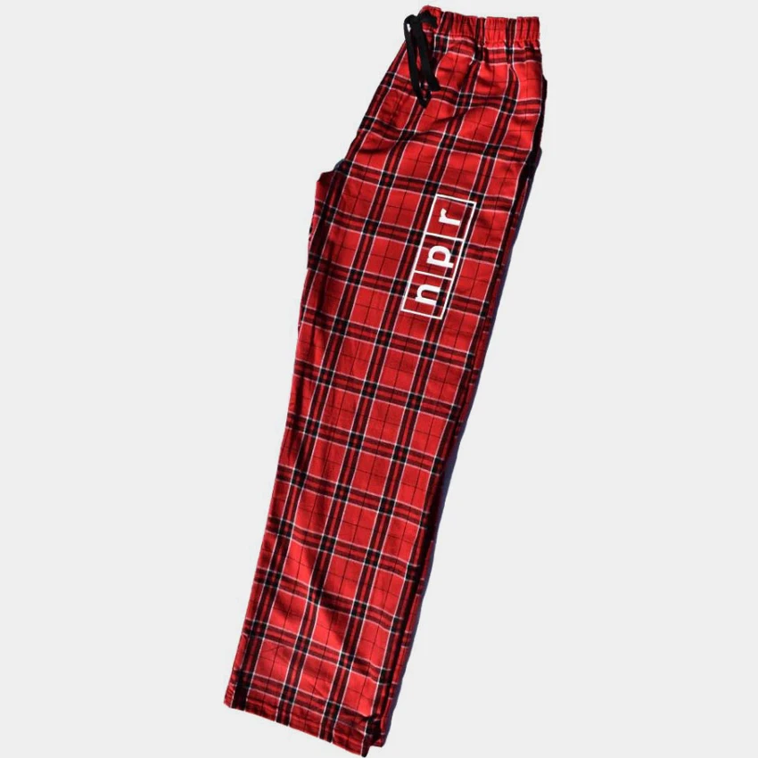 Red and black flannel pants