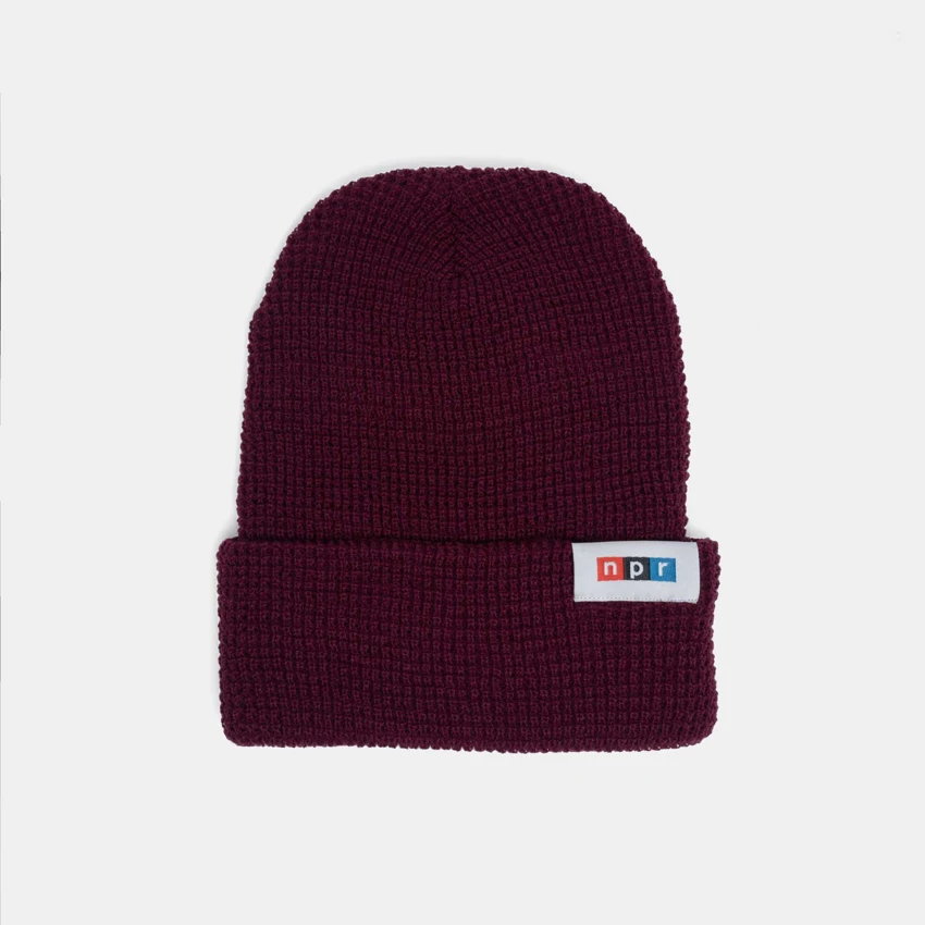 Burgundy Knit Cuff Beanie