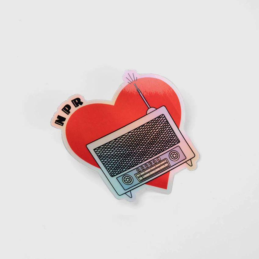 I Heart Radio Holographic Sticker