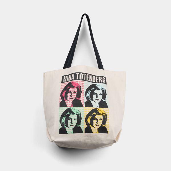 Tote bag with pop art Nina design