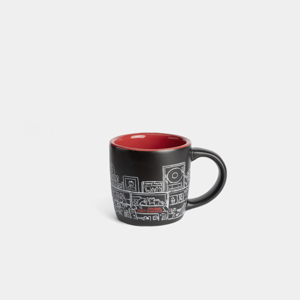 Black and red Tiny Desk mug