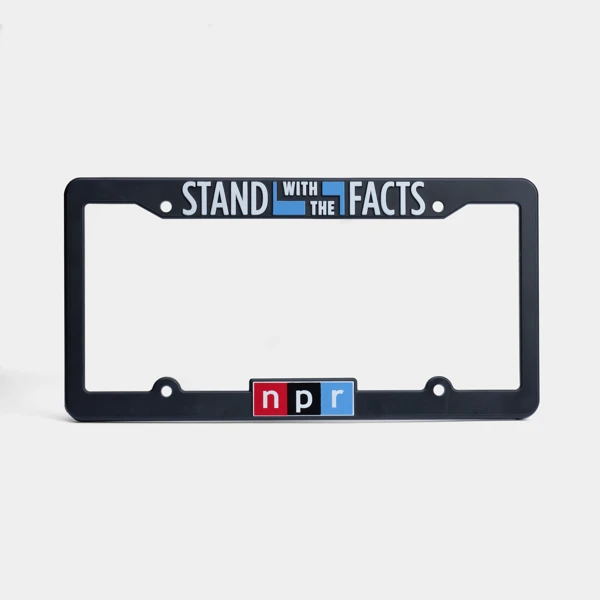 NPR Stand With The Facts License Plate Holder - NPR Shop