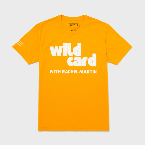 Gold T-Shirt with the Wild Card podcast logo