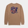 Tan Crewneck with NPR Wake Up & Listen design