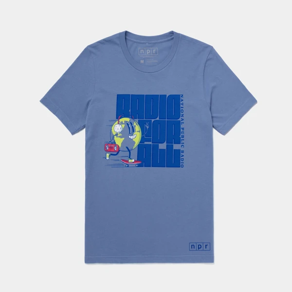 Blue T-Shirt with NPR radio for all design